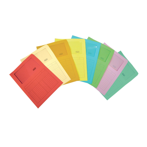 Cartellina a L con finestra Sintex - 120 gr - A4 - verde - Blasetti - conf. 50 pezzi